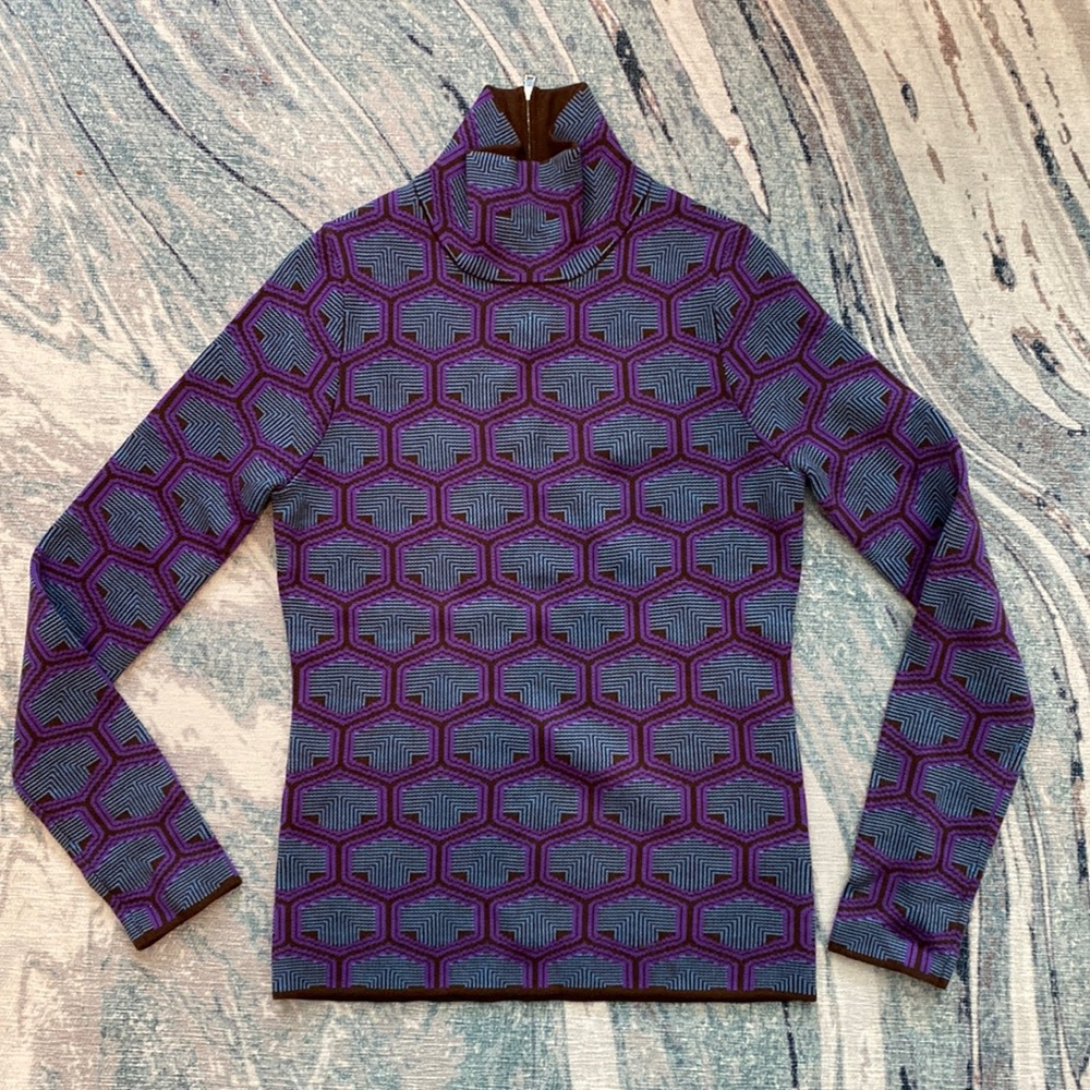 TORY BURCH SPORT |  Merino Jacquard Turtleneck